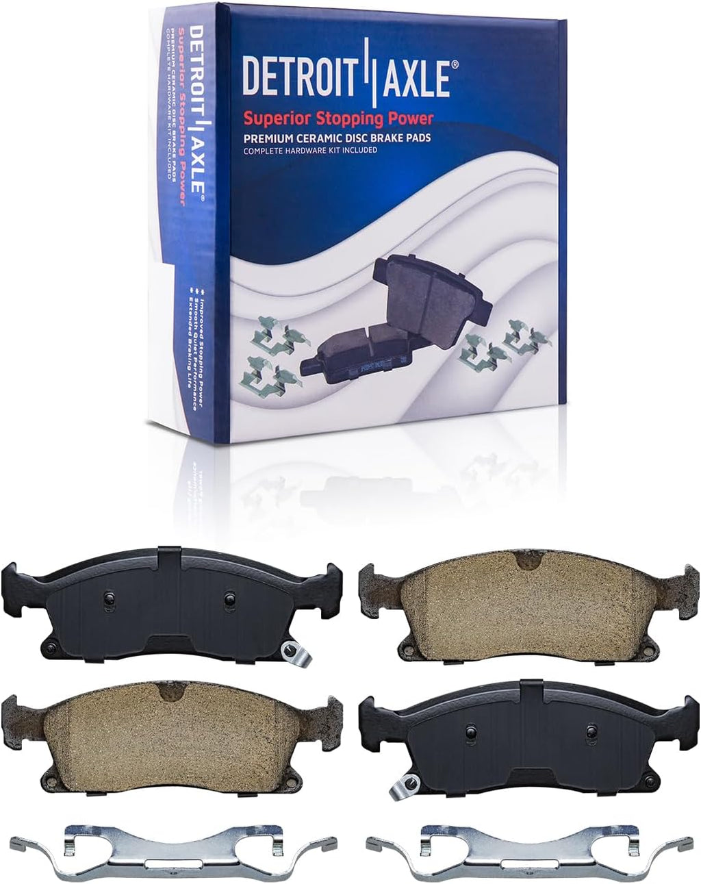Detroit Axle - Brake Kit for Mercedes-Benz ML250 ML350 ML400 GLE350 GLE400 GLE300d, Disc Brake Rotors Ceramic Brakes Pads Replacement : 13.78' inch Front and 12.99' inch Rear Rotor