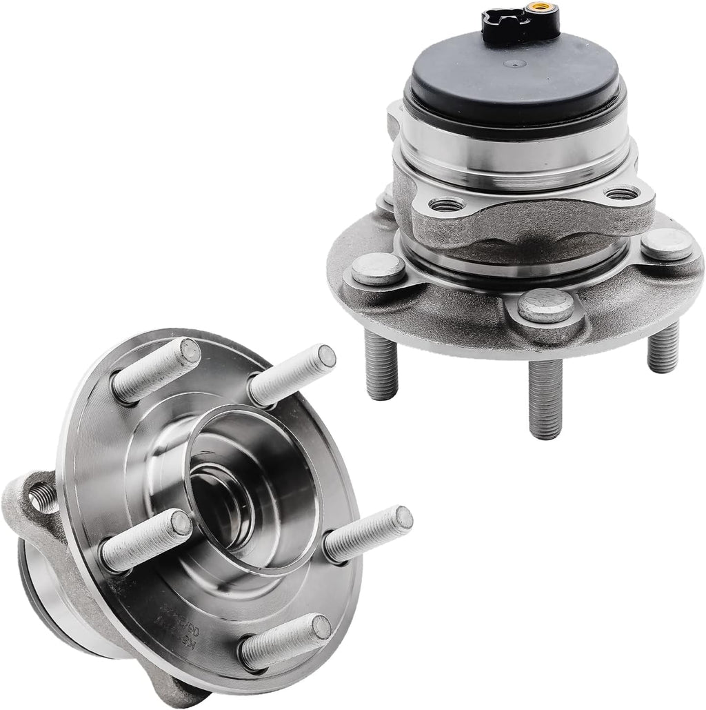 Detroit Axle - Brake Kit for FWD 2014-2016 Lincoln MKZ Hybrid Replacement 11.81' inch Front & 11.89' inch Rear Drilled & Slotted Disc Brake Rotors Wheel Bearing Hubs Lug Nuts