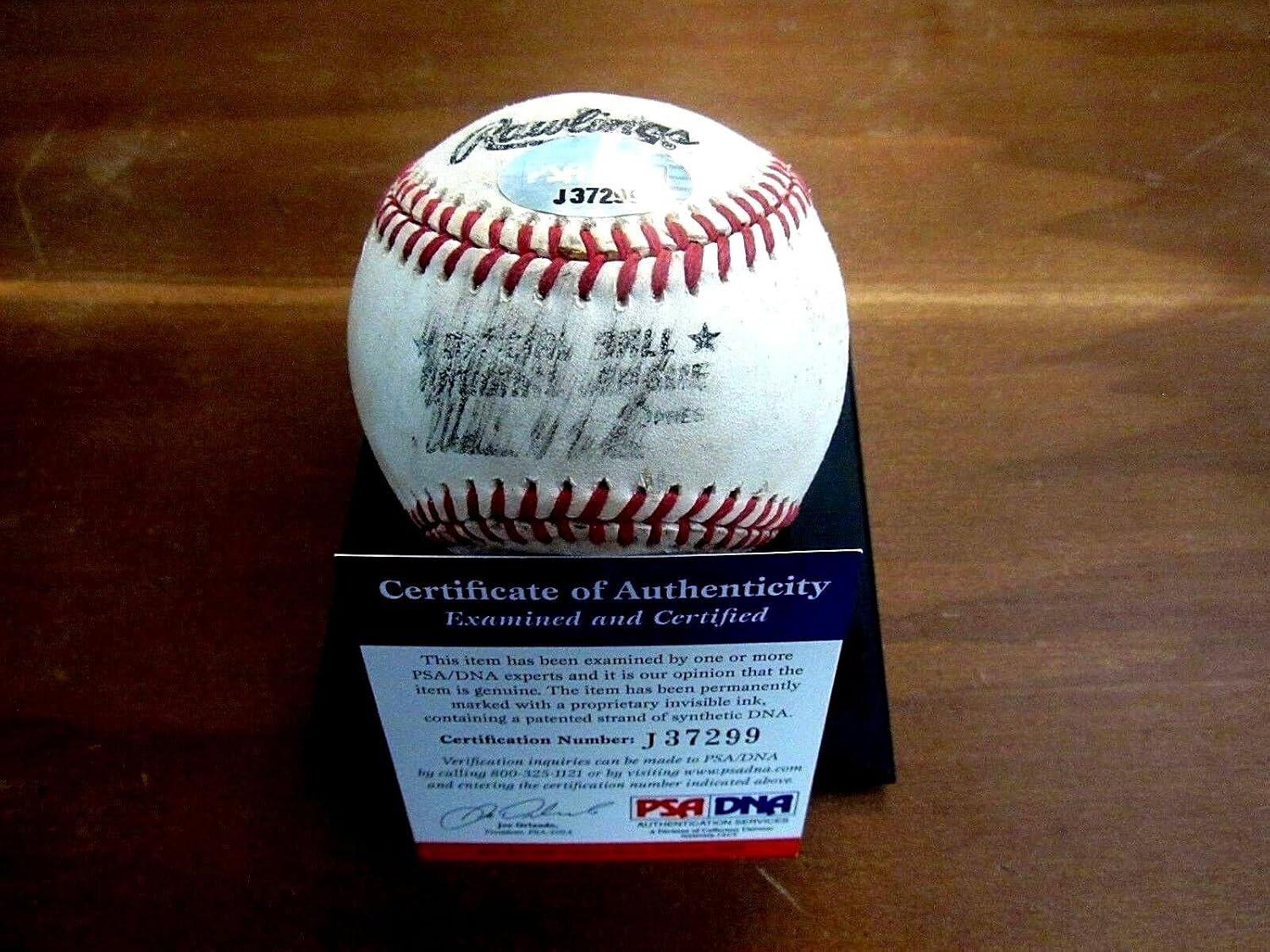 Mike Piazza La Dodgers Rookie Era Signed Auto Game Used Vintage Onl Baseball Psa - MLB Game Used Baseballs