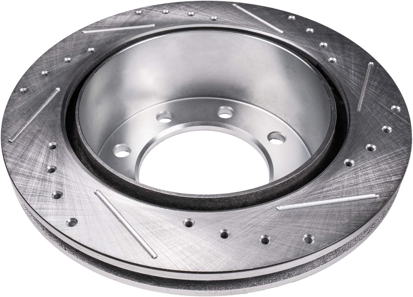 Detroit Axle - Brake Rotors for 2011-2019 Silverado Sierra 3500 HD Chevrolet GMC, 13.98' inch Front and Rear Drilled Slotted Disc Brake Rotors 2012 2013 2014 2015 Replacement