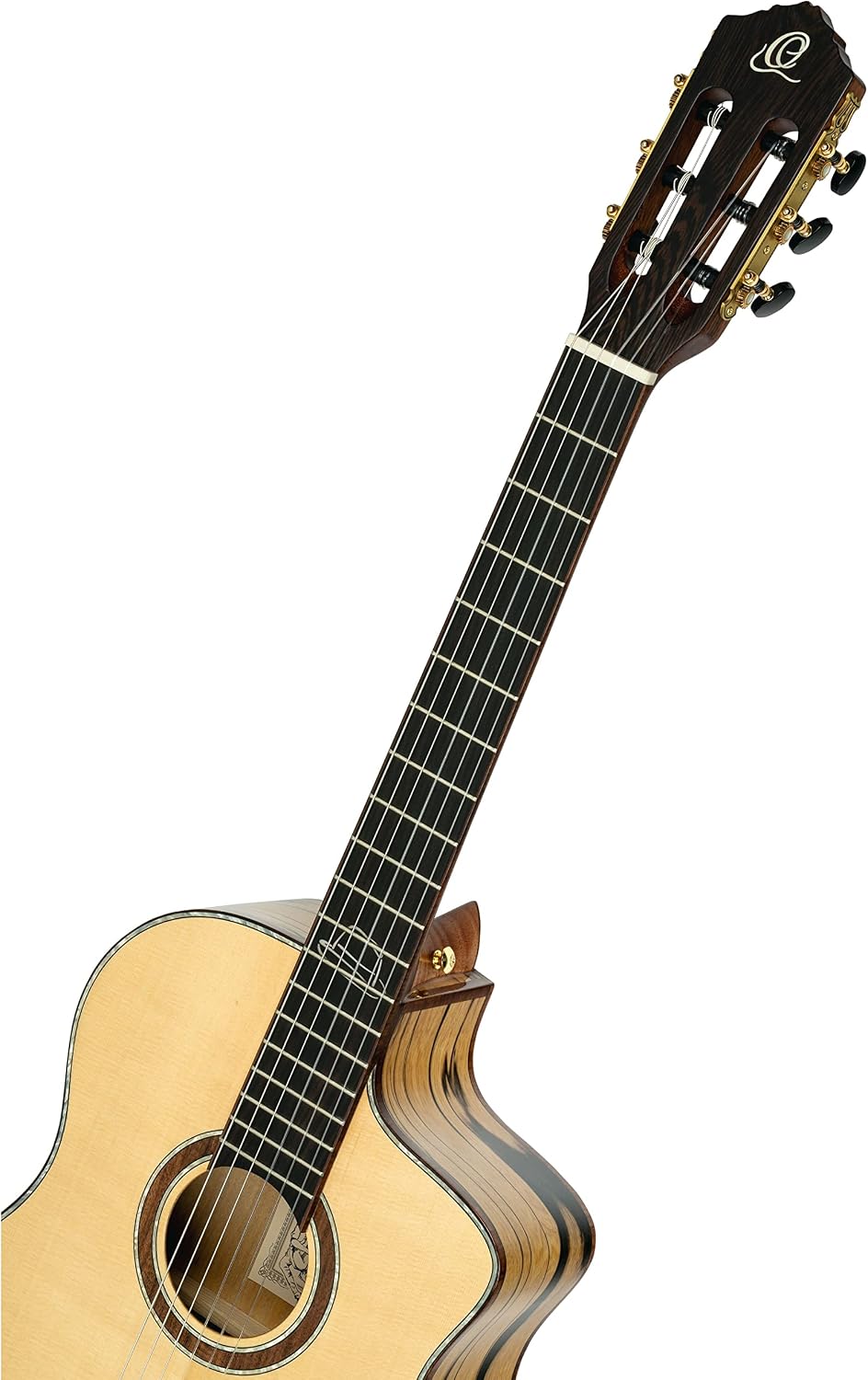 Ortega Guitars 6 String Signature Series Billy Watman Acoustic-Electric Nylon Classical Guitar w/Bag, Right, Full (BYWSM)