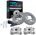 TRQ Front Brake Pad and Rotor Set Ceramic Vented Rotors Calipers Compatible with 2004-2008 Chevrolet Colorado GMC Canyon 2006 Isuzu i-280 i-350 2007-2008 i-290 i-370