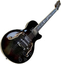 12-String Semi-Hollow Body Electric Guitar, Black Flame Maple Top with Chrome Hardware