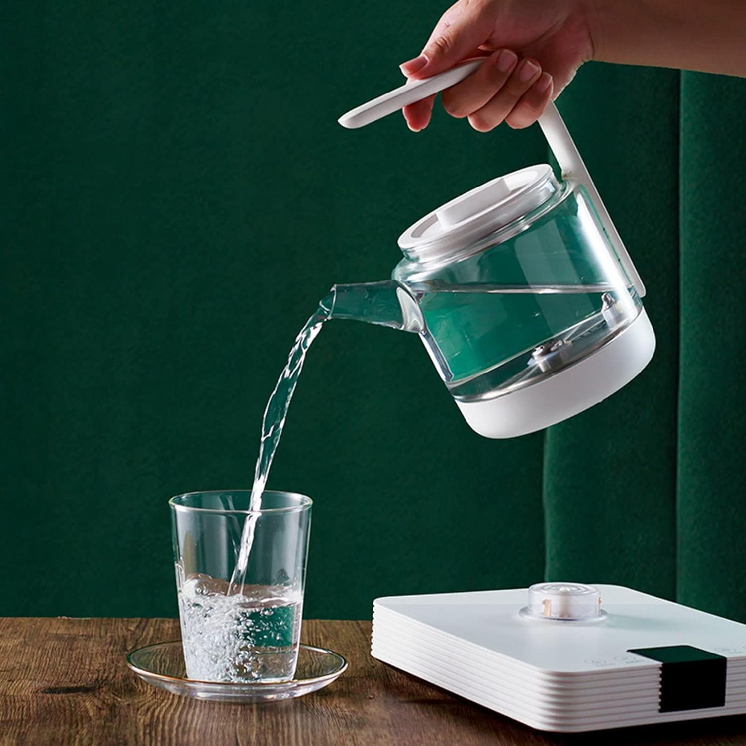 Electric Kettle Glass Automatic Water-Filling Hot Water Dispensers at The Bottom Six-Stage Temperature Control 1l 1200w Kettle Teapot Automatic Power-Off Household (D) lofty ambition Octopus feet