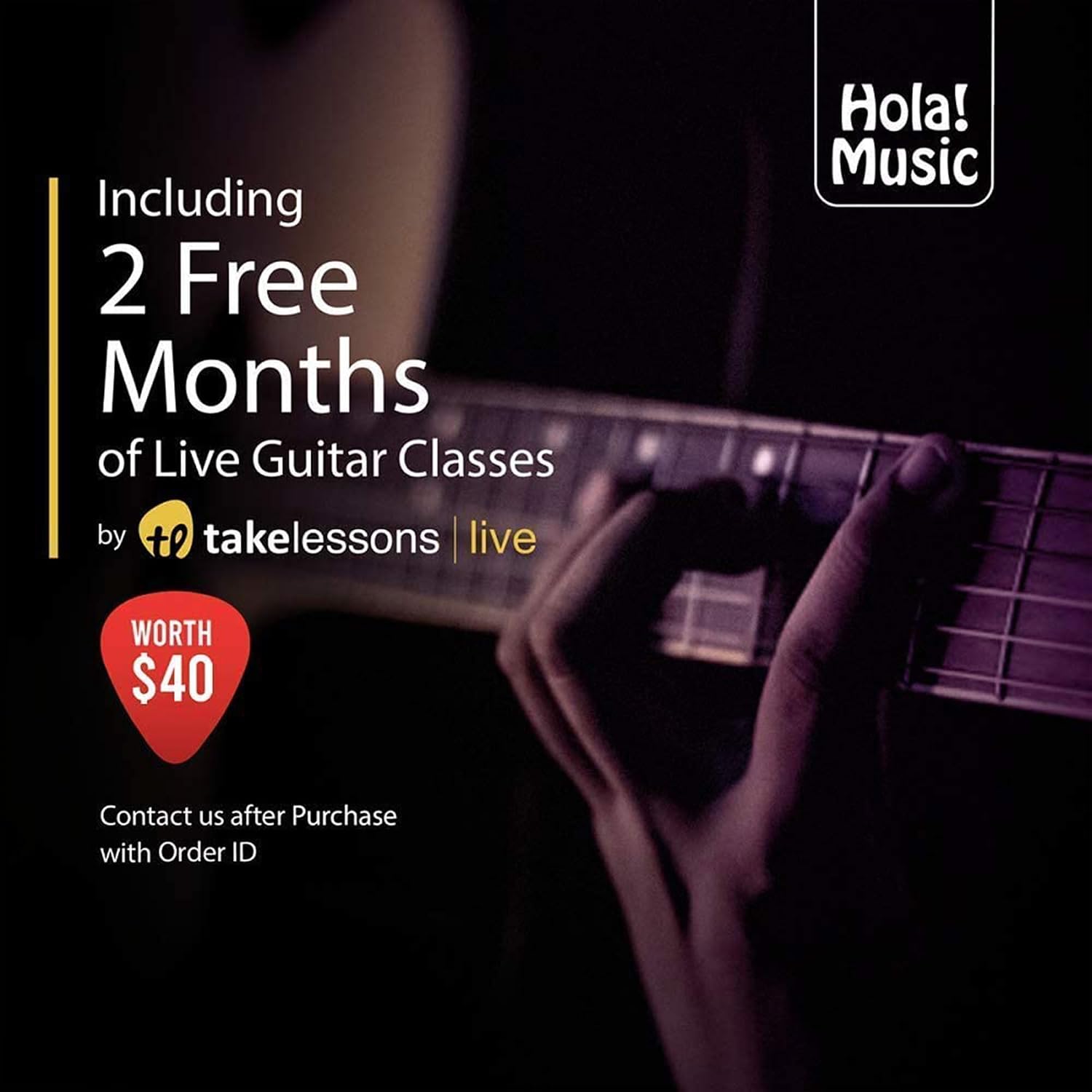 Classical Guitar 4/4, Full Size 39 Inch Wooden Guitar with Soft Nylon Strings by Hola! Music, Natural Gloss Finish - FREE Padded Gig Bag Included