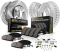 POWERSTOP Front and Rear Stock Replacement Brake Rotors and Drums with Brake Pads and Shoe Brake Kit For Nissan Sentra 2013-2019 [Vehicle Specific]