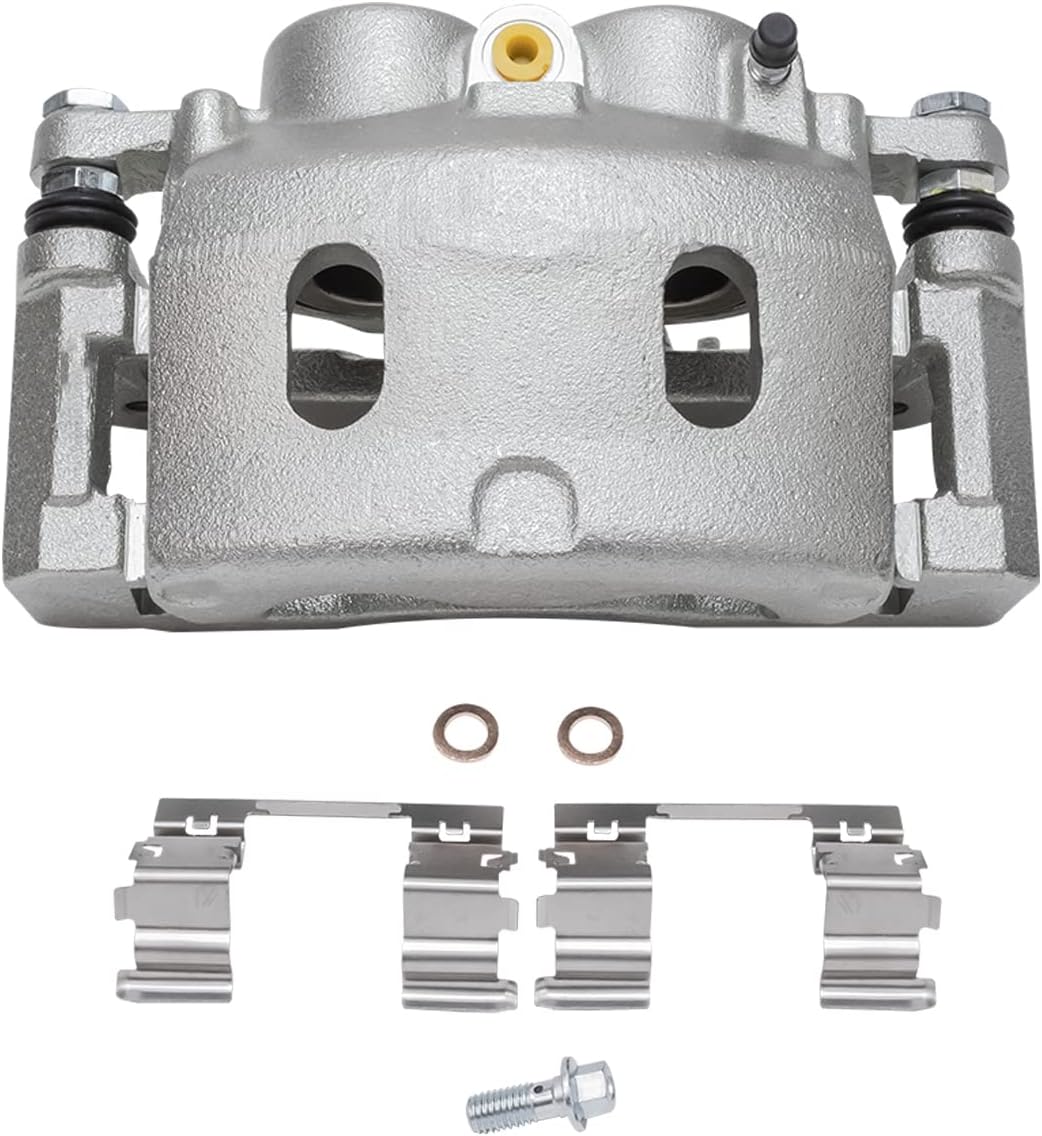Detroit Axle - Front Brake Kit for 2008-2018 Chevy Silverado 1500 GMC Sierra 1500, Tahoe Avalanche, Yukon XL Suburban Express Savana 1500, Cadillac Escalade, Right Brake Caliper, Ceramic Brakes Pads