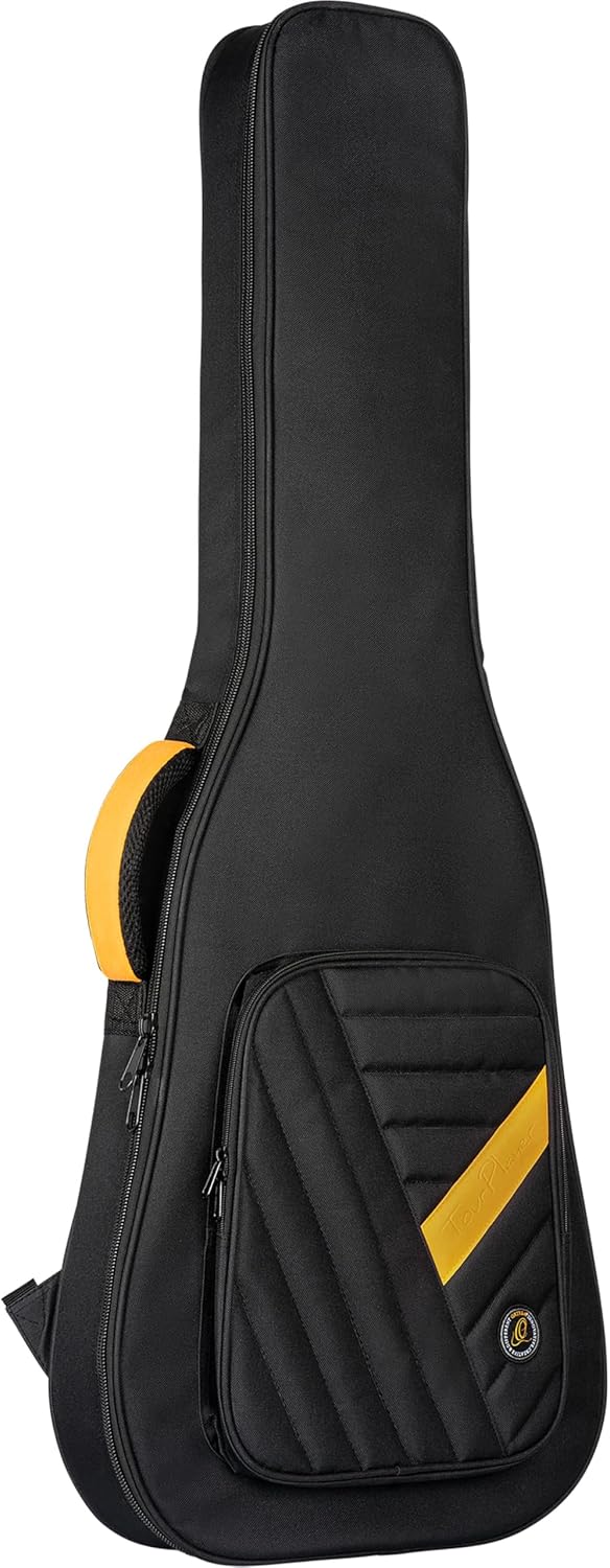 Ortega TourPlayer Standard Thinline Crossover Nylon-String Electric Guitar w/Pro gig bag, Satin Black (RTPSTD-SBK)