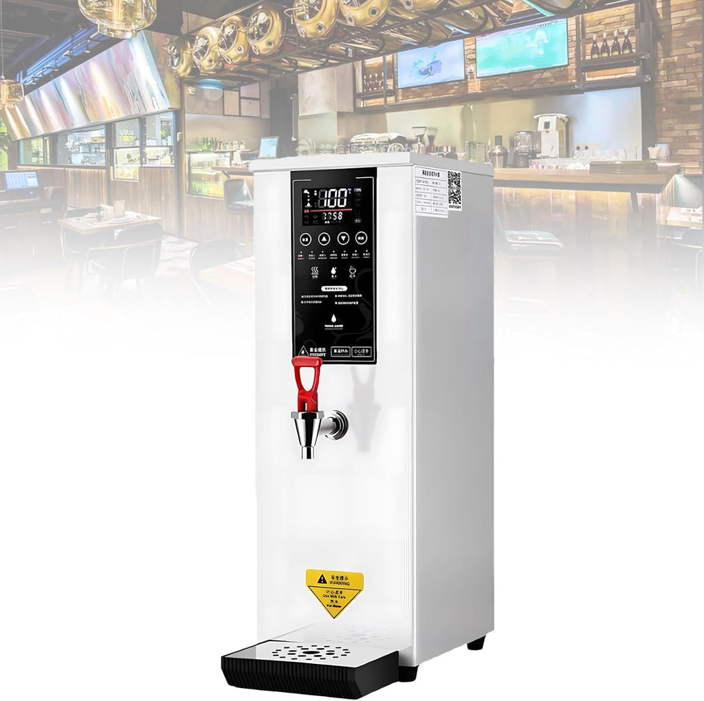 Commercial Instant Water Dispenser, 25 L Capacity, Temperature Adjustable, LCD Touchscreen, 60L/H Large Output, for Boba Tea Coffee Office Restaurant White