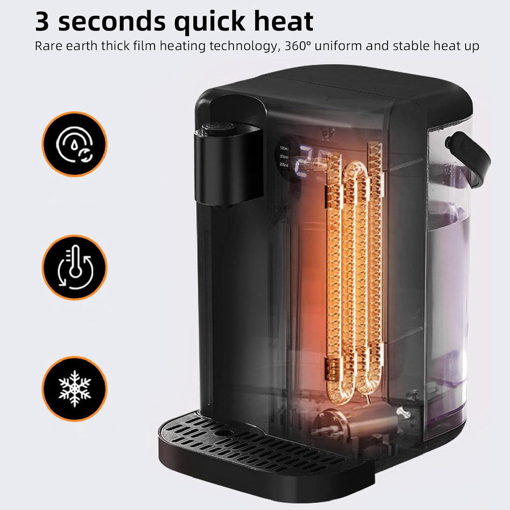 Instant Hot Water Dispenser, 3L/106 Oz Adjustable 12 Temperature Fast Heating Electric Water Boiler, Countertop Small Water Dispenser Electric Kettles with Child Lock (US Plug