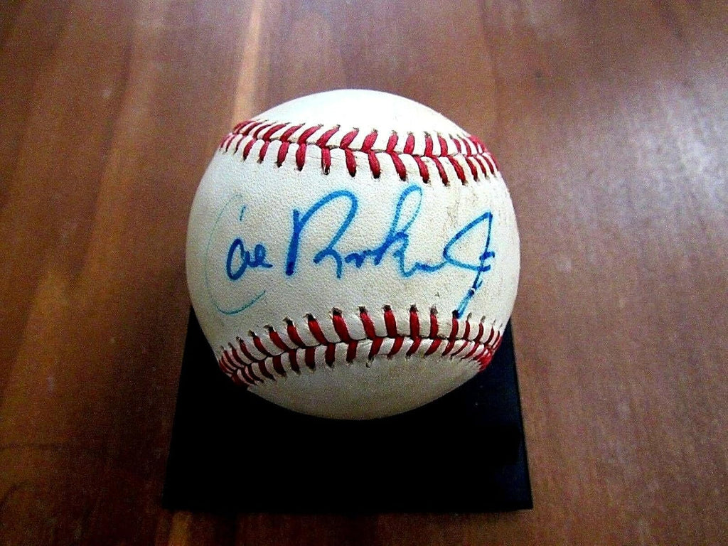 Cal Ripken Jr Orioles Hof Signed Rookie Auto Vintage Game Used Oal Baseball Jsa - MLB Autographed Game Used Baseballs