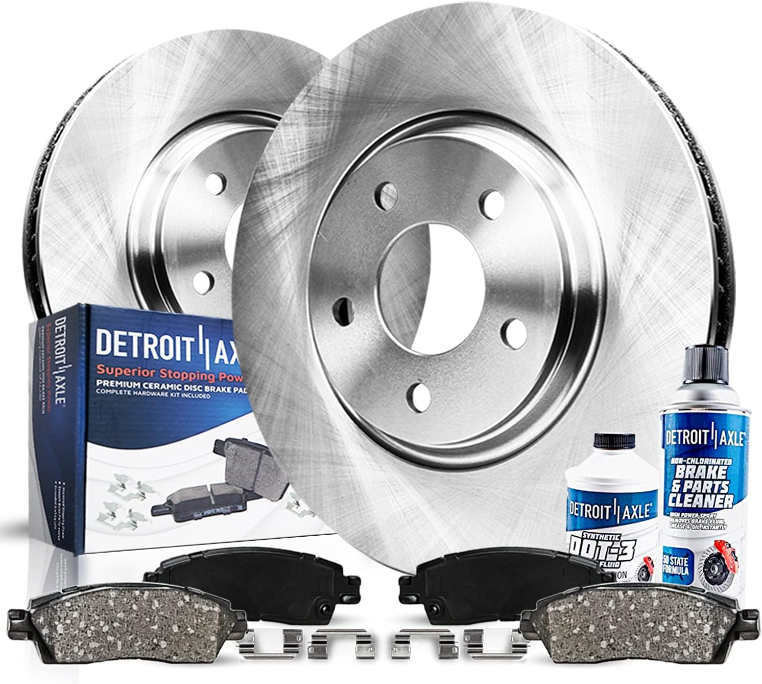 Detroit Axle - Rear Brake Kit for 2008-2021 Lexus LX570 Toyota Sequoia Land Cruiser 2007-2021 Tundra Disc Brake Rotors Replacement Ceramic Brakes Pads : 13.58' inch Rotor