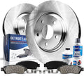 Detroit Axle - Front Brake Kit for 2014 2015 2016 2017 Kia Rondo, Disc Brake Rotors Ceramic Brakes Pads with Hardware Replacement