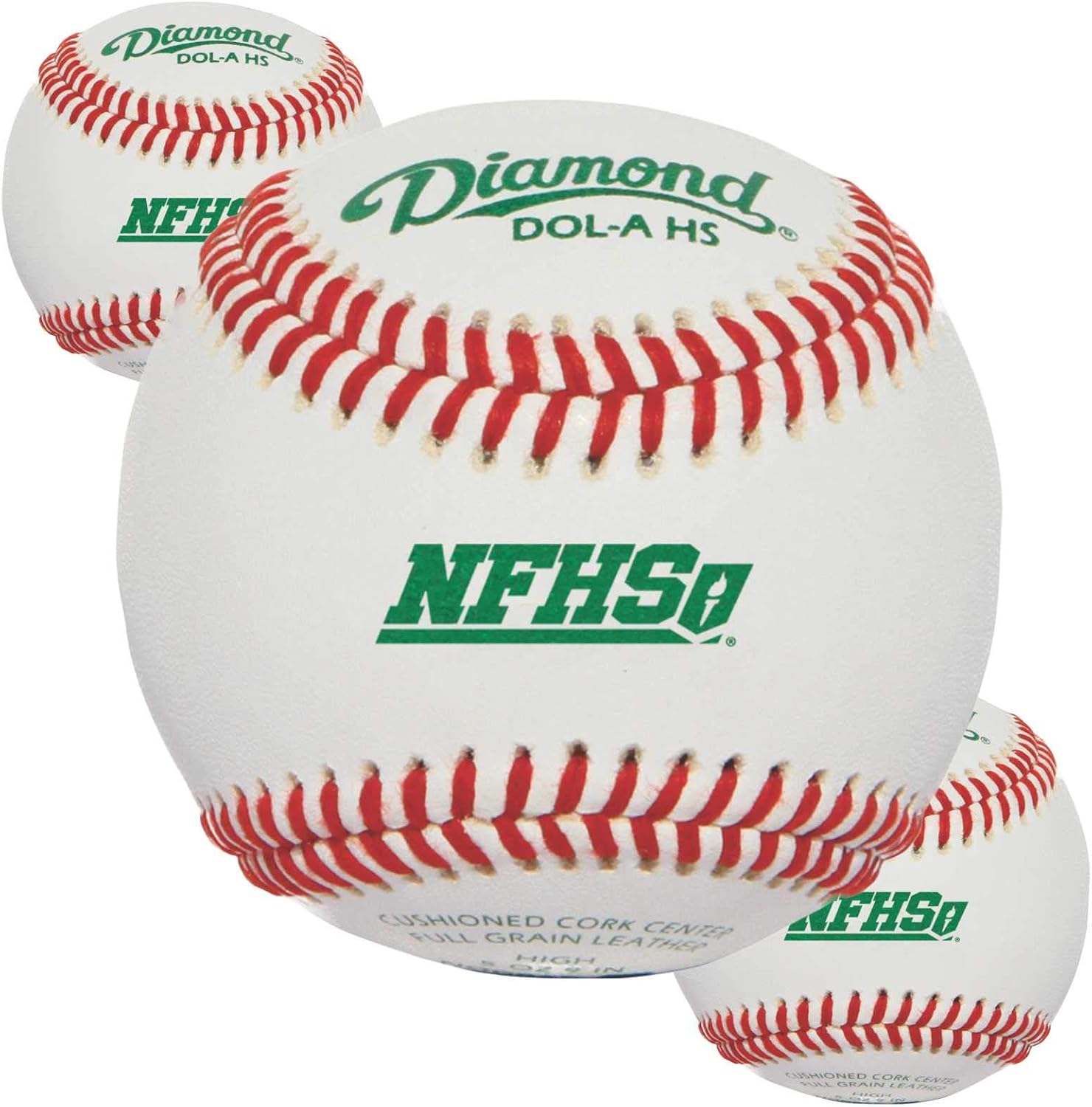 Diamond Sports Baseballs Leather DOL-A HS High School 3 Dozen (36 Balls)