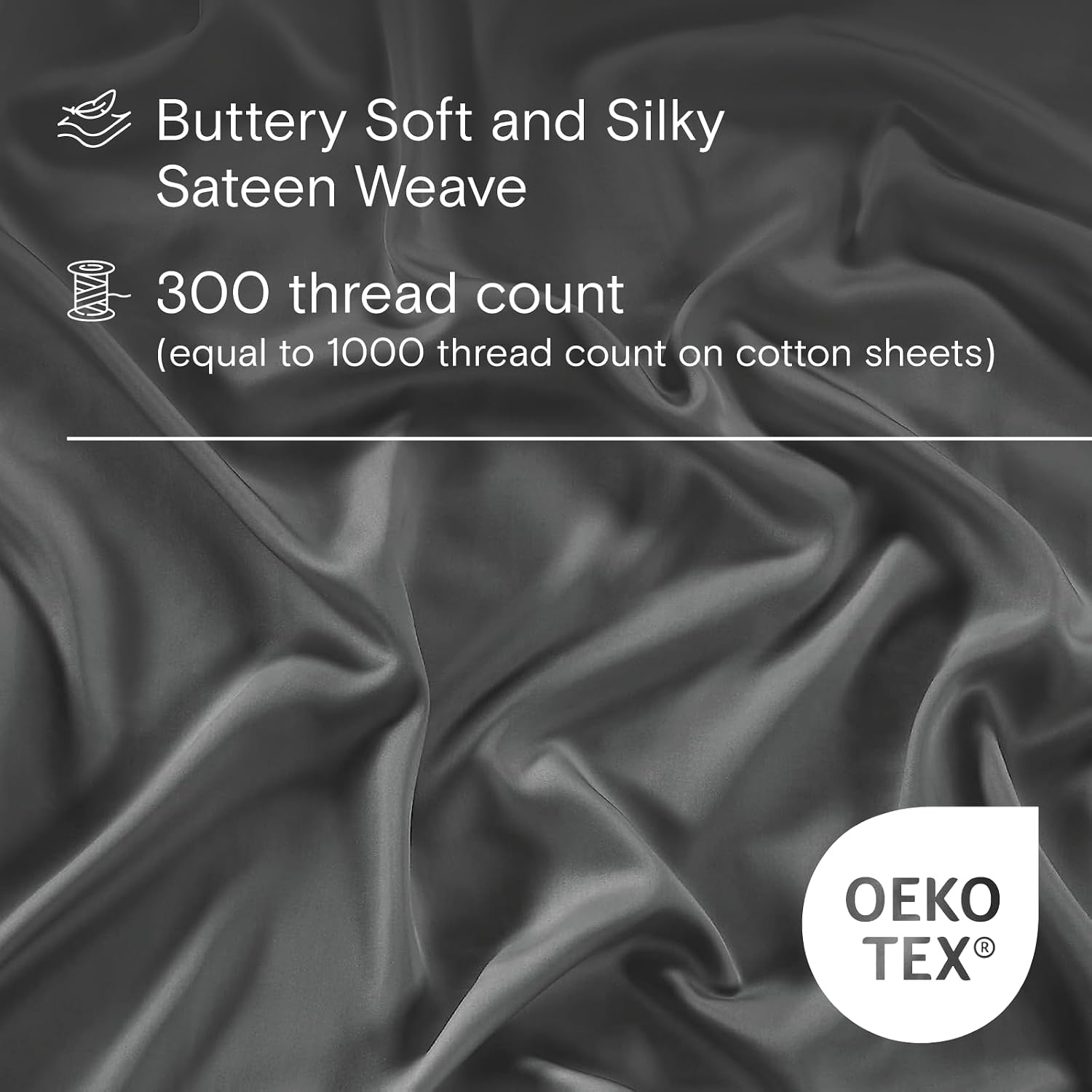 Sijo AiryWeight Tencel Sheet Set, 100% Lyocell Derived from Eucalyptus, Buttery Soft, Architectural Digest Best Cooling Sheets Winner - 4pc - 2 Pillowcases 1 Fitted 1 Top (Storm, King)