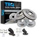 TRQ Front and Rear Ceramic Brake Pad and Rotor Set Compatible with 97-04 Buick Regal 97-03 Pontiac Grand Prix 00-02 Oldsmobile Intrigue 98-99 Oldsmobile Intrigue with 278mm Diameter Front Rotors