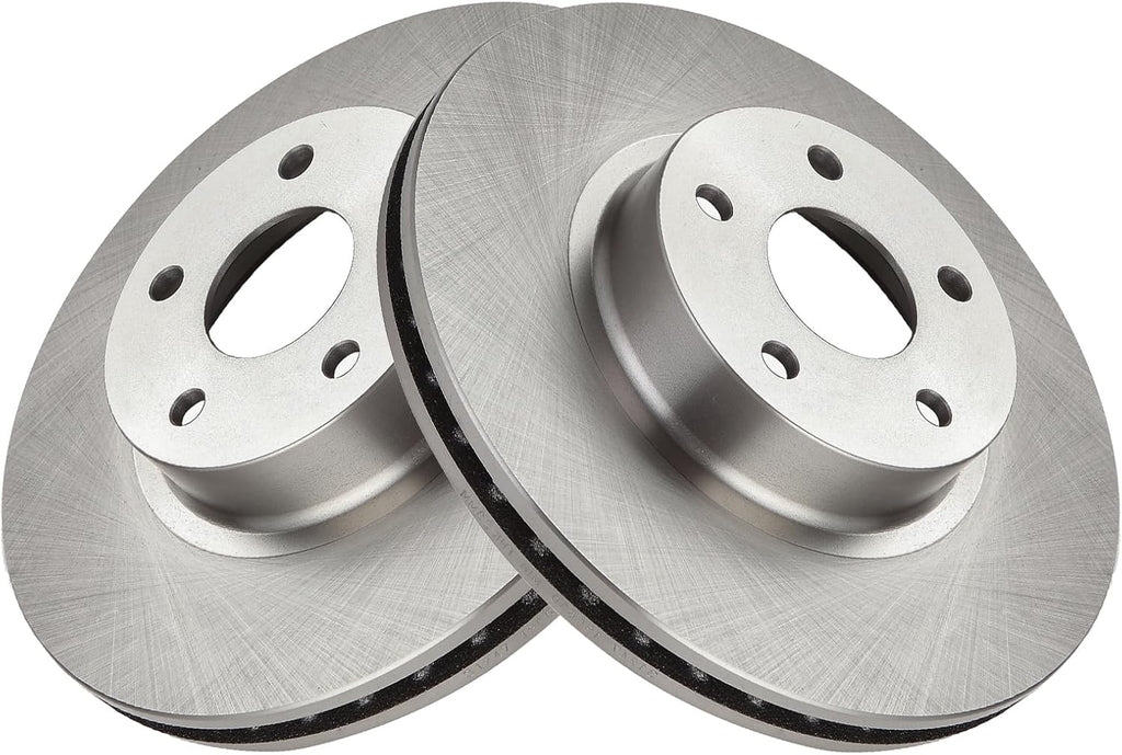 TRQ Front and Rear Brake Pad and Rotor Set Ceramic Vented Solid Rotors Compatible with 2005-2006 Saab 9-2X 2004-2007 Subaru Impreza