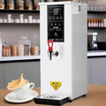 Commercial Hot Water Boiler, Stainless Steel Tea, Coffee Making Water Heater, Digital Control Panel/Auto Temperature Control, Non Drip Tap, Catering Hot Tea Urn Hot Water Dispenser White