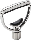 G7th Heritage 6-String Guitar Capo S1 - Stainless Steel with Adaptive Radius Technology - Wide Width - Yoke-Style Capo for Acoustic and Electric Guitar, UK Design