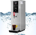 Step-Heating Commercial Hot Water Dispenser, 3000W Water Boilers for Tea Making, 25L Countertop Boiling Water Machine for Coffee, Milk Tea Shops,Silver