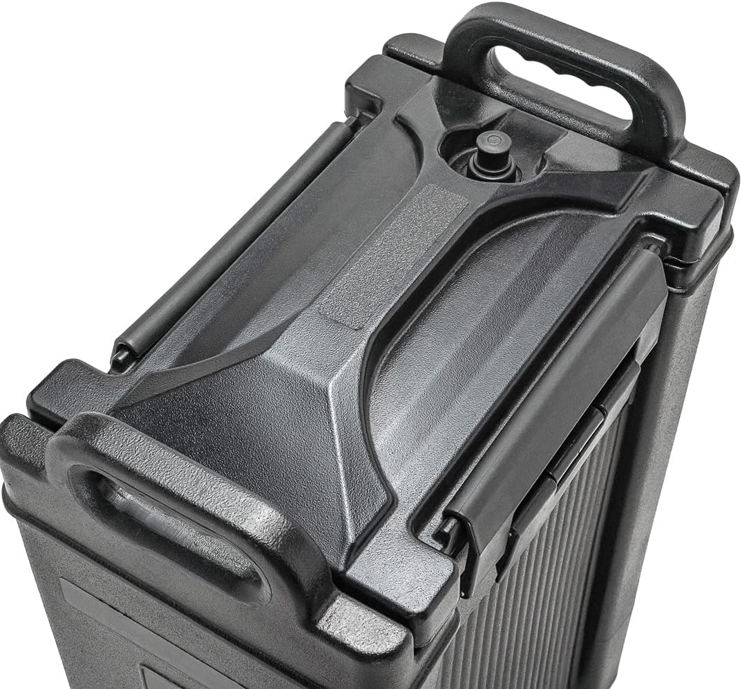 Restaurantware Cater Tek 5 Gallon Beverage Dispenser 1 Insulated Drink Dispenser - Built-In Handles For Hot and Cold Drinks Black Plastic Beverage Server Use At Parties or Restaurants