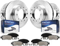Detroit Axle - 8pc Brake Kit for 2013-2024 Ram 4500 5500, 15.35' inch Front and Rear Disc Brake Rotors Ceramic Brakes Pads with Hardware 2014 2015 2016 2017 2018 2019 2020 2021 2022 2023 Replacement