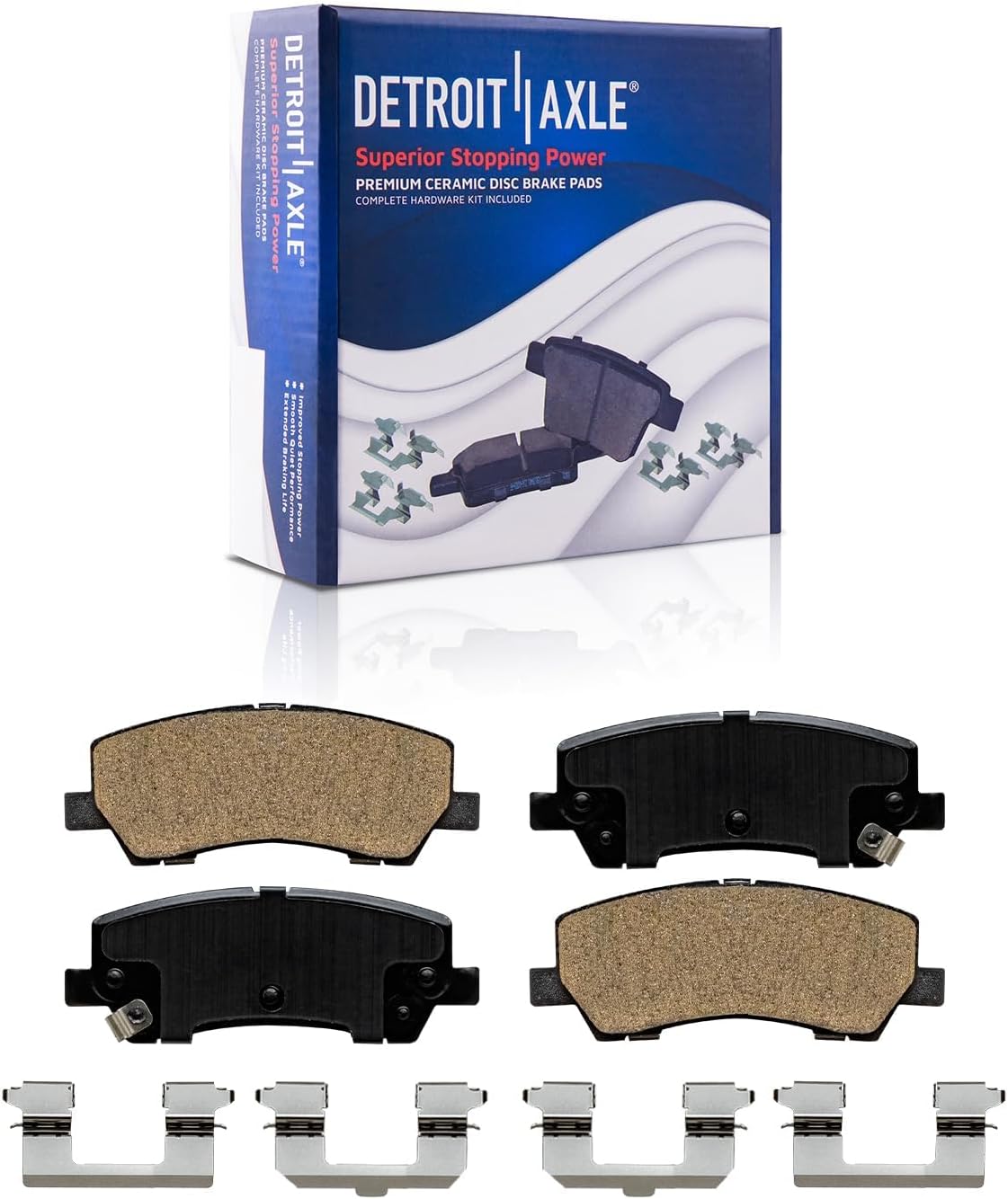 Detroit Axle - Brake Kit for 2015 2016 2017 2018 2019 2020 Ford Mustang, Disc Brake Rotors Ceramic Brakes Pads with Hardware Replacement : 12.60' inch Front and 12.60' inch Rear Rotors