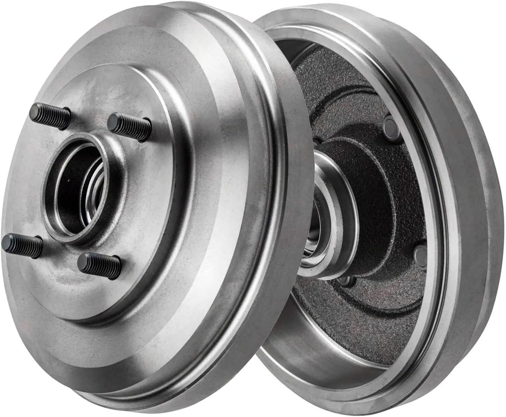 Detroit Axle - 8pc Brake Kit for Ford 2009 2010 2011 Focus, Front Disc Brake Rotors Ceramic Brakes Pads Rear Brake Drums Semi-Metallic Brake Shoes Replacement : 10.83' inch Front Rotors