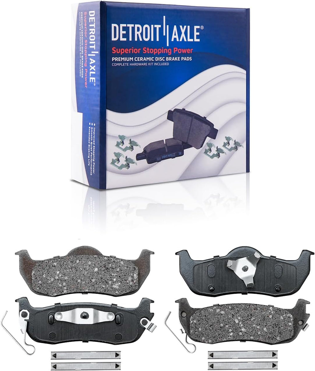 Detroit Axle - Brake Kit for 2008-2010 Infiniti QX56 Nissan Titan 2007-2011 Armada, Rear Disc Brake Rotors Ceramic Brakes Pads 2009 Replacement 13.78' inch Front & 12.60' inch