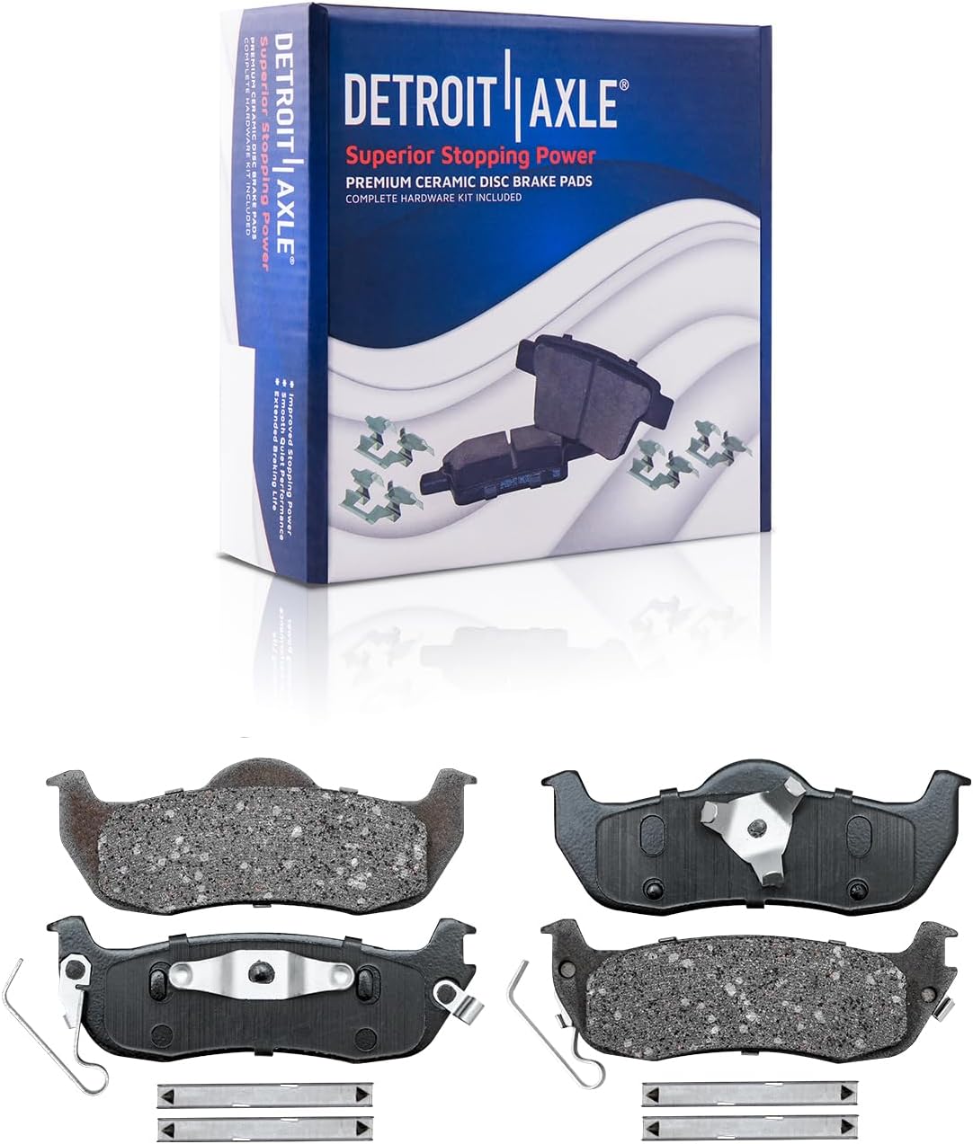 Detroit Axle - Brake Kit for 2008-2010 Infiniti QX56 Nissan Titan 2007-2011 Armada, Rear Disc Brake Rotors Ceramic Brakes Pads 2009 Replacement 13.78' inch Front & 12.60' inch