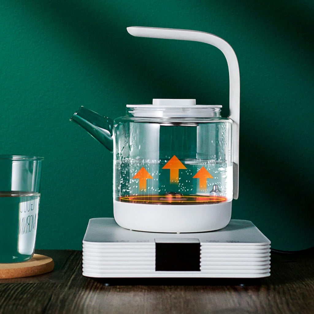 Electric Kettle Glass Automatic Water-Filling Hot Water Dispensers at The Bottom Six-Stage Temperature Control 1l 1200w Kettle Teapot Automatic Power-Off Household (D) lofty ambition Octopus feet
