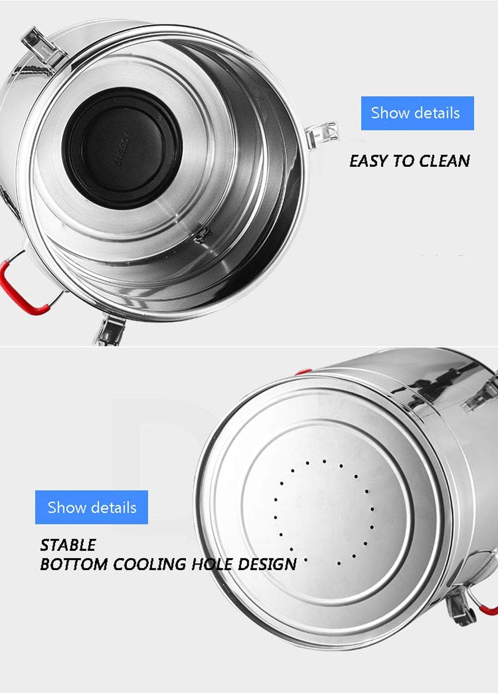 Drink Dispenser 304 Stainless Steel Water Boiler and Warmer, Electric Kettle Water Heater Hot Water Pot Instant Hot Water Dispenser Coffee Carafes for Keeping Hot Commercial Coffee for Parties