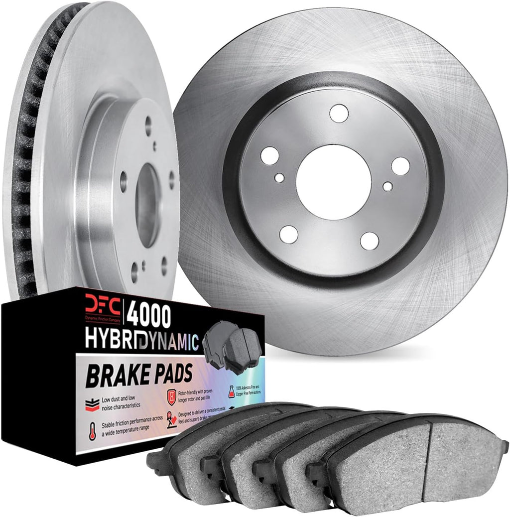 Dynamic Friction Company Rear Brake Kit Fits 2020 Audi A7| 4000 HybriDynamic Brake Pads and Blank Brake Rotors| 13.0' Rear