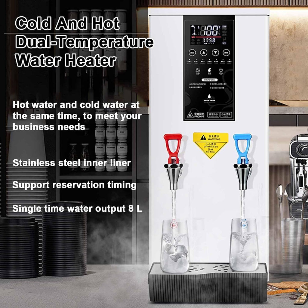 Automatic Hot Water Boiler, 2500 W Hot Water Dispenser, Adjustable Temperature, Stepping Type Boiling Water Machine, Meet Daily and Commercial Boiling Water Supply Needs,White