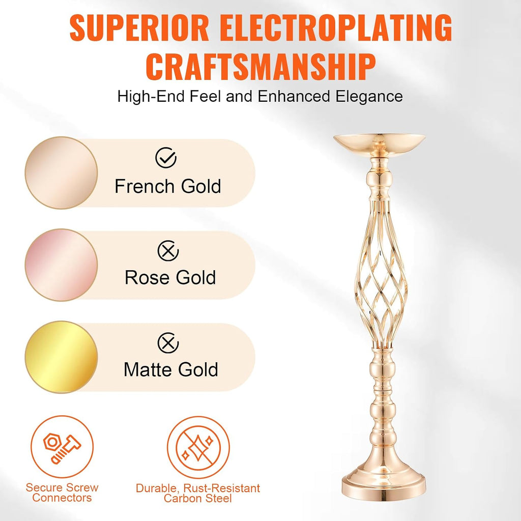 VEVOR Metal Wedding Centerpiece Gold,Candlestick,20PCS 58cm/22.83'