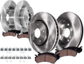 Detroit Axle - 8pc Brake Kit for Toyota 2016-2020 Mirai 11.65' inch Front and 11.42' inch Rear Disc Brake Rotors Ceramic Brakes Pads with Hardware 2017 2018 2019 Replacement