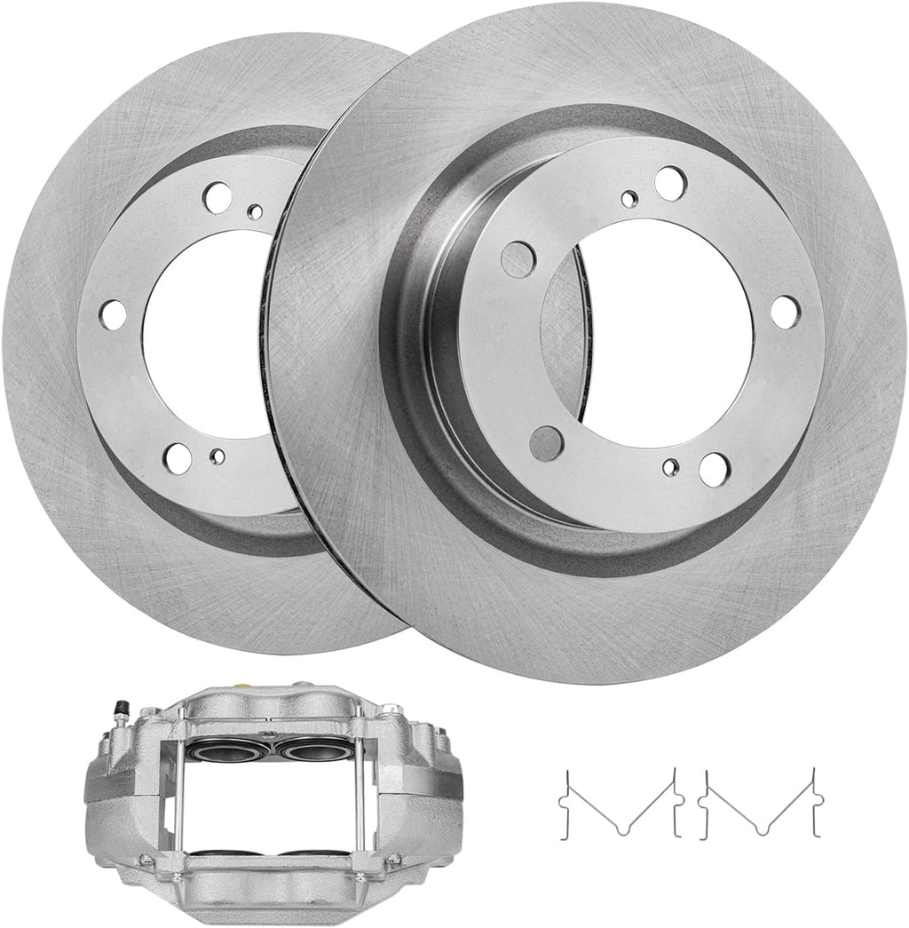 Detroit Axle - Front Brake Kit for 2008-2016 Toyota Sequoia, 2007-2016 Tundra, Disc Brake Rotors Brake Caliper 2009 2010 2011 2012 2013 2014 2015 Replacement