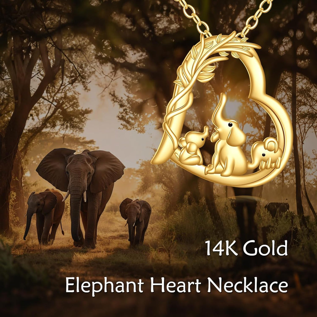 KECHO Christmas Gifts 14k Solid Gold Animals Necklace for Women Giraffe Bee Elephant Ladybug Koala Axolotl Horse Unicorn Cat Necklaces Pendant Jewelry Mothers Day Birthday for Mom Wife Friends