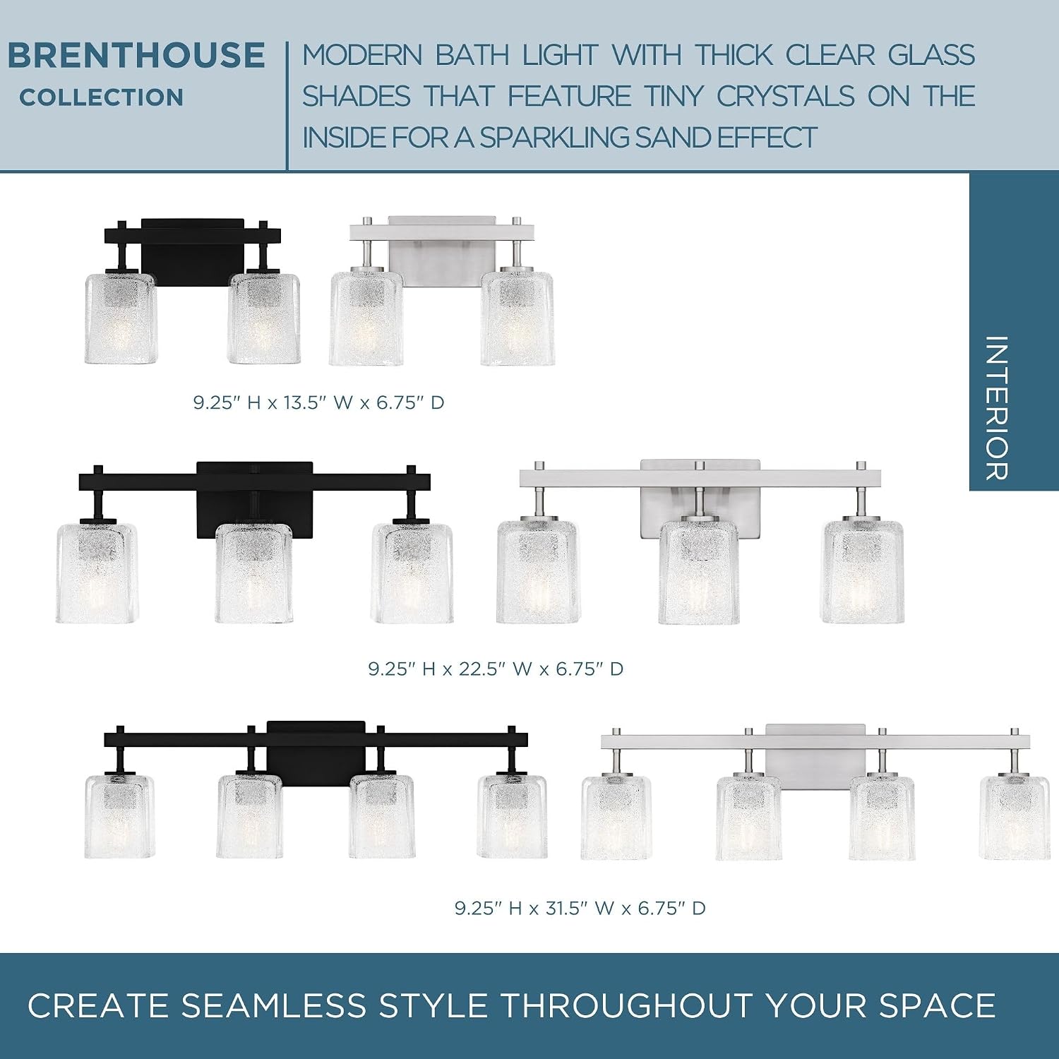 Quoizel Brenthouse Bath Vanity Light, 13.5 Inch 2-Light Bathroom Fixture, Brushed Nickel Modern Industrial Light, 100W Max, for Bathroom, Bedroom or Kitchen