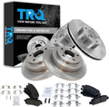 TRQ Front and Rear Ceramic Brake Pad and Rotor Set Compatible with 98–02 Subaru Forester 99–01 Subaru Impreza RS