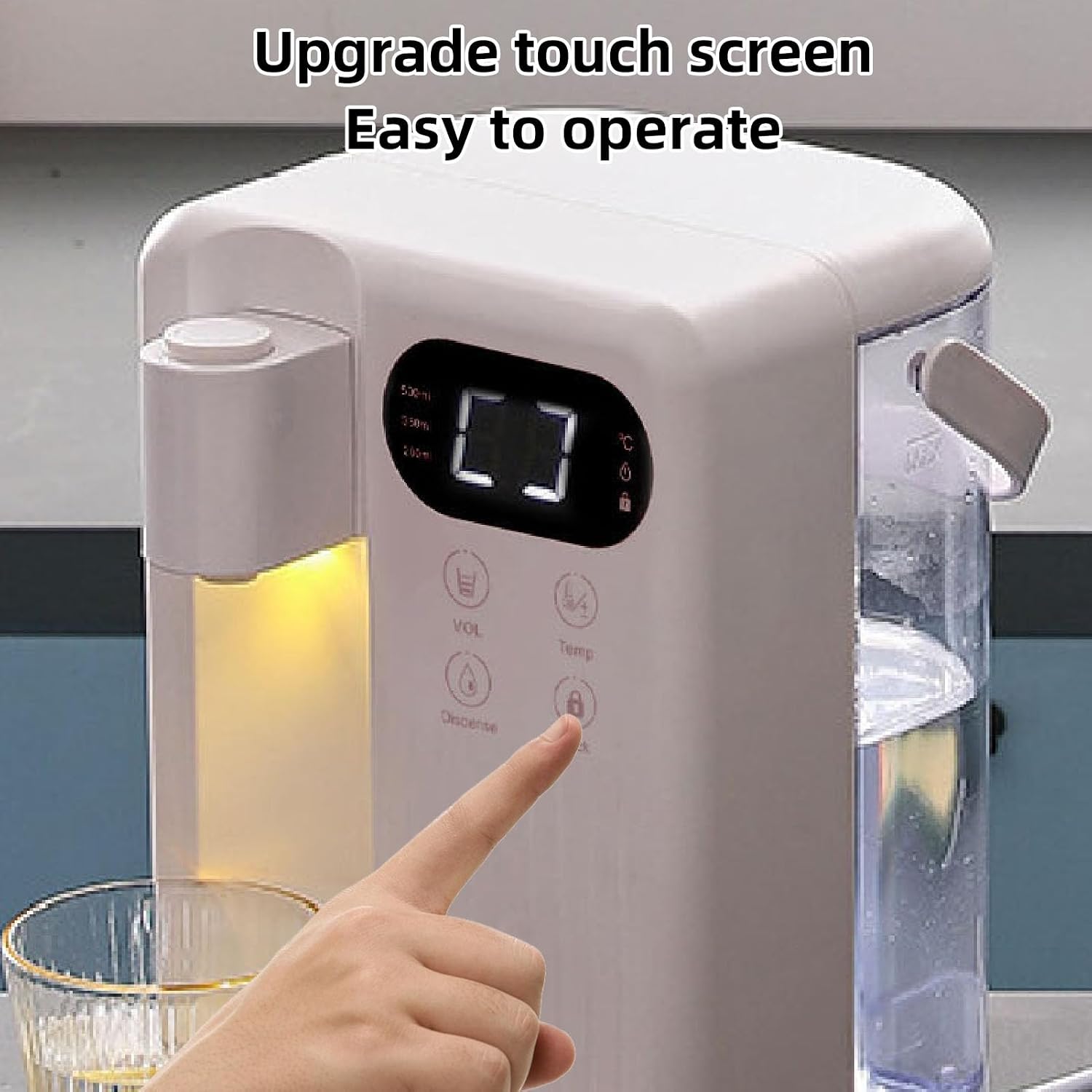 Water Boiler and Warmer, 3L Instant Hot Water Dispenser, 12 Adjustable Water Temperature Settings Countertop Water Boiler with Child Lock for Table Top (US)