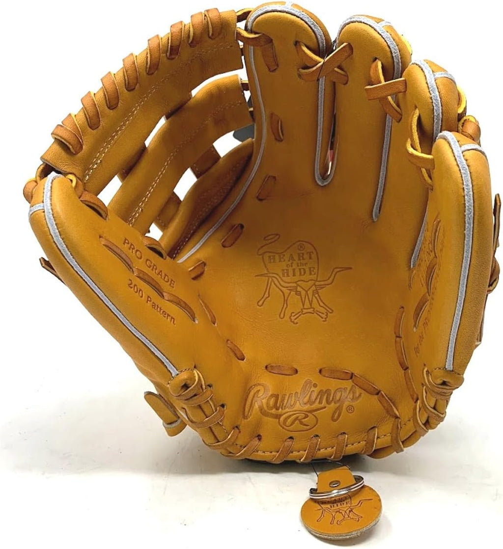 Rawlings Heart of The Hide Baseball Glove Pro Stiff & Standard Fit Models | Classic Colors | Sizes 11.5' - 12.75' | Multiple Styles (Classic Tan | H Web, 11.5' | Infield, Right Hand Throw)