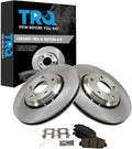 TRQ Front Brake Pad and Rotor Set Ceramic Rotors Compatible with 2017-2019 Acura ILX 2016-2019 Honda Civic 2016-2017 Accord