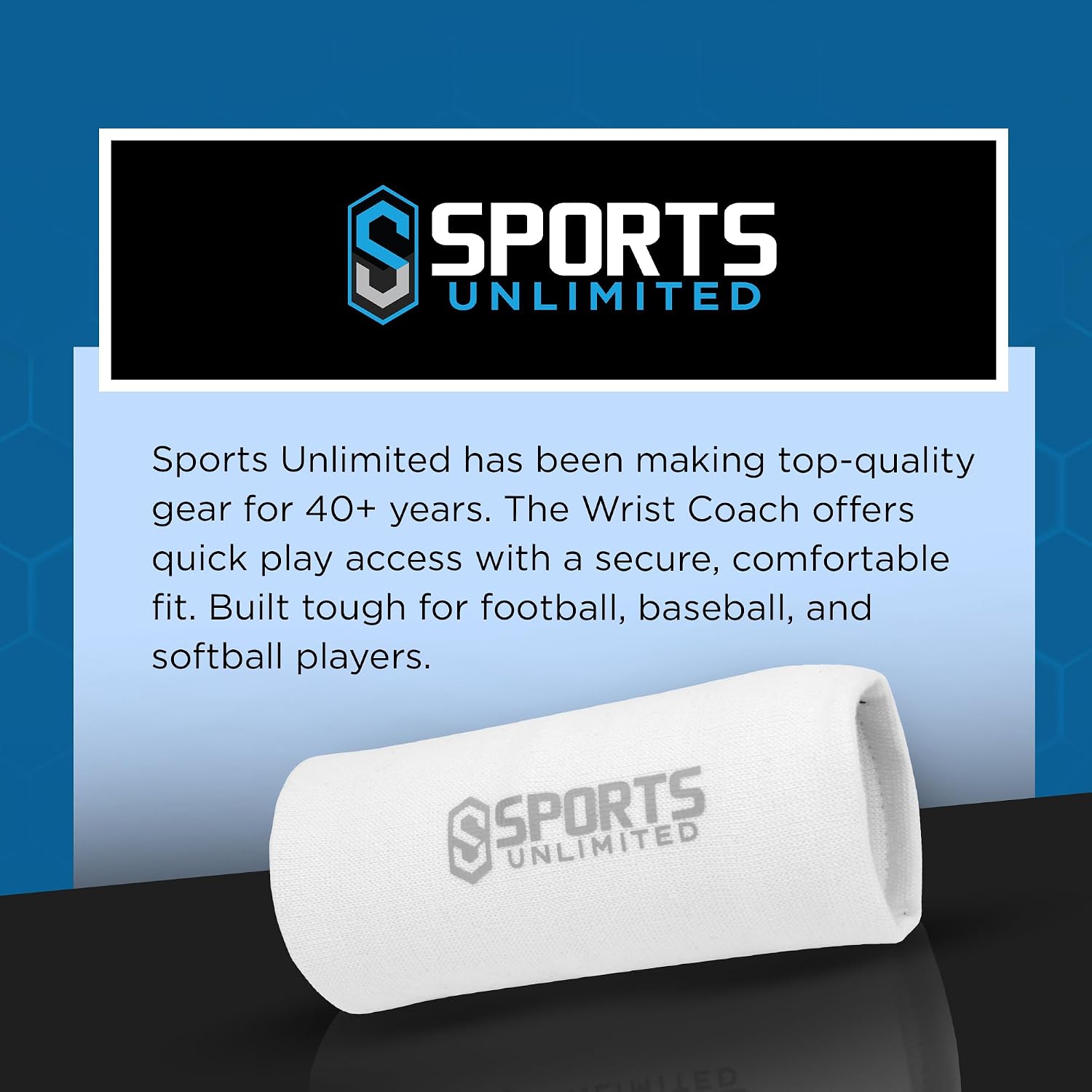 Sports Unlimited Adult Triple Wrist Coach, Football Wristbands for Plays, Baseball Wristbands, QB Arm Bands