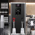 Instant Hot Water Dispenser with LCD Display, Stainless Steel Material, 45l Large Capacity, Built-in Filter, Automatic Water Inlet, Adjustable Time and Temperature,Black-110V