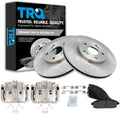 TRQ Front Brake Pad and Rotor Set Ceramic Rotors Calipers Compatible with 2006-2006 Acura MDX