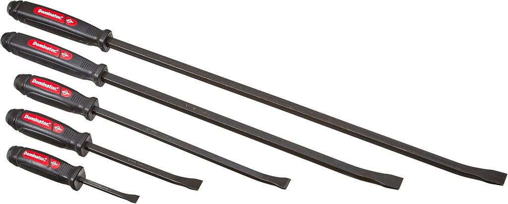 Mayhew Tools 61366 Dominator Curved Pry Bar Set, Red, 5-Piece