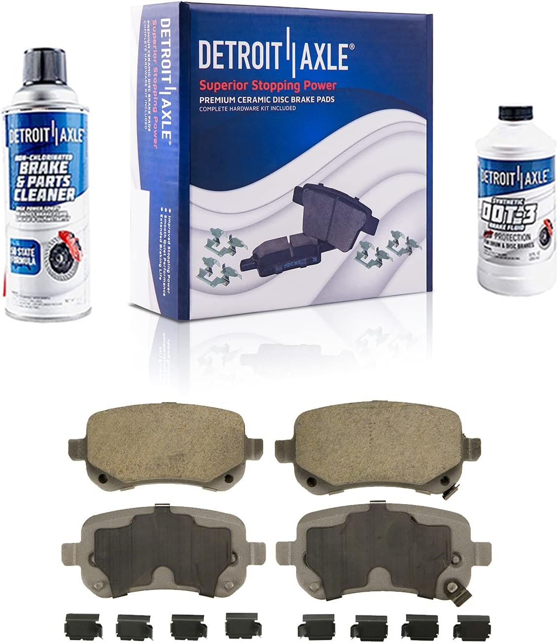 Detroit Axle - Brake Kit for Chrysler Town & Country Grand Caravan Routan Drilled Brake Rotors Ceramic Brakes Pads Brake Calipers Replacement [11.89 inch Front & 12.00 inch Rear Rotors]