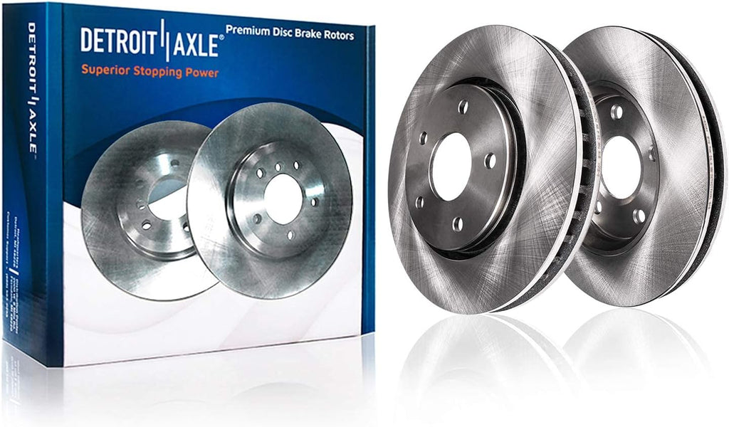 Detroit Axle - Brake Kit for 2016-2019 Cadillac ATS Disc Brakes Rotors Ceramic Brake Pads 2017 2018 Replacement : 12.64' inch Front and 13.35' inch Rear Rotors