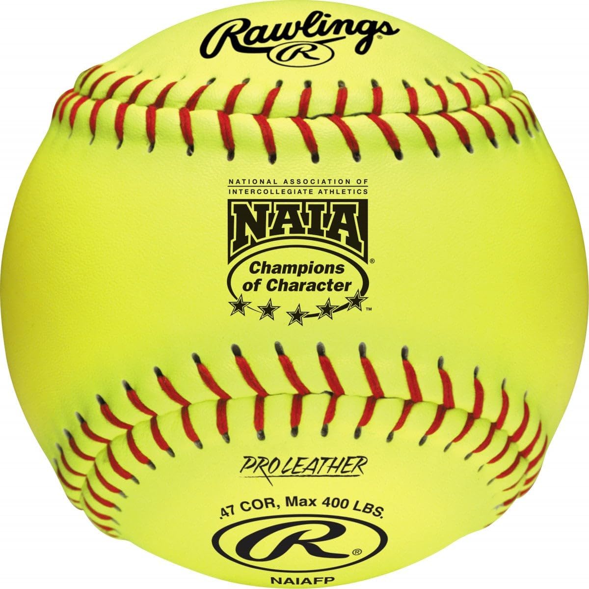Rawlings | Official NAIA Fastpitch Softball | 12' Pro Leather Cover | NAIAFP | 12 Count